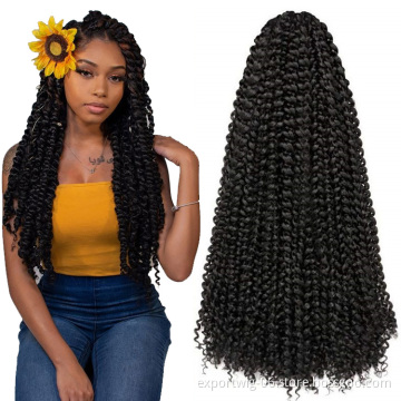 Wholesale Water Wave Passion Twist Crochet Hair Extensions Ombre Braiding Hair Gray Blue Red 18inch 80g Synthetic Fiber